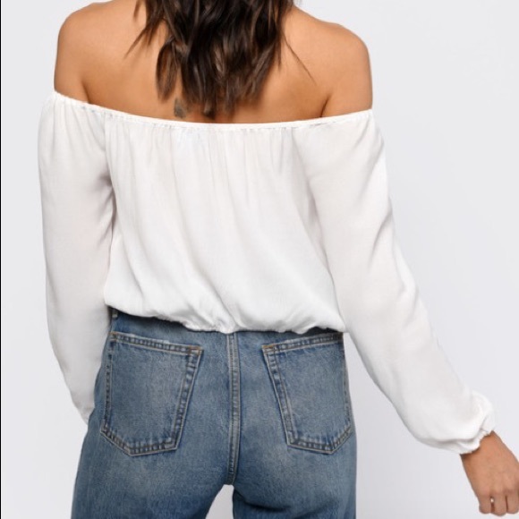 TOBI white tie blouse - Picture 4 of 4